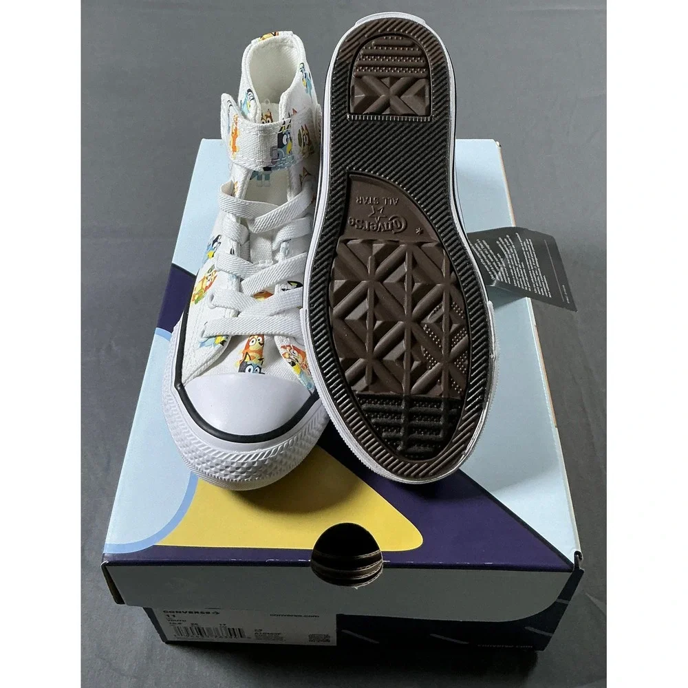 Converse Bluey Chuck Taylor All Star High Top Youth 11 White A16463F Sneaker